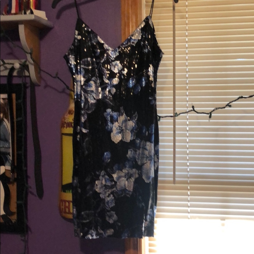 floral black dress